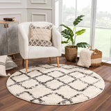Wallagrass Trellis Shag Area Rug – plush comfort, Moroccan style, textured design