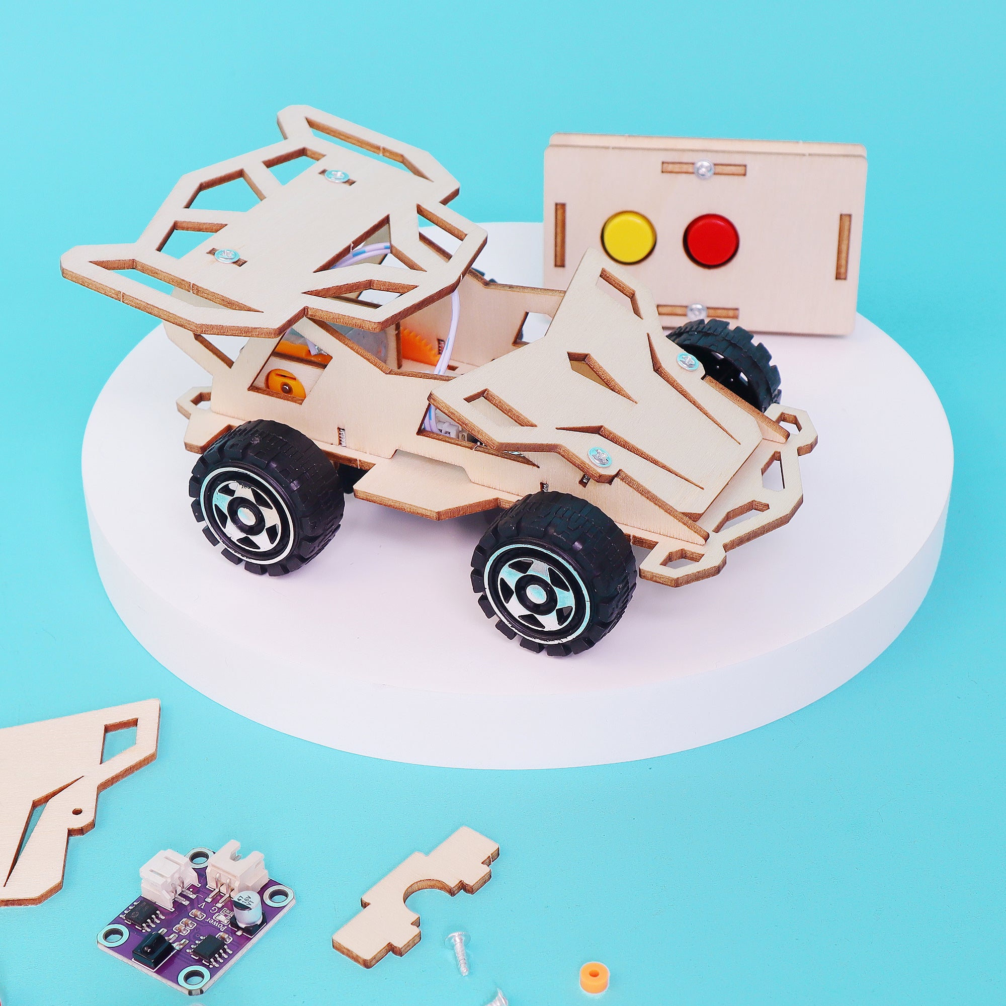 Remote Control Car Science Project Infrared Remote Controlled Car DIY Kit, Educational STEM Toy – Remote ...