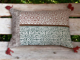 Hand-Blocked Cotton Rectangular Pillow – artisan print, decorative accent, cotton