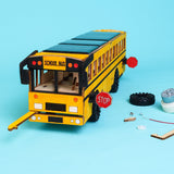 Dual Power School Bus STEM Kit – Build, Paint & Personalize | Battery + Solar Powered – Clean Energy, DIY Project, Educational Toy
