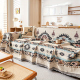 Extra Large Sofa Cover – Stretchable Furniture Protector - Stretch Sofa Protector, Linen Couch Cover, Pet-Friendly Slipcover