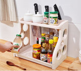 Multilayer Kitchen Storage Shelving - Compact Kitchen Rack, Foldable Storage Stand, Multi-Tier Organizer