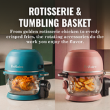 Fritaire Self-Cleaning Non-Toxic Glass Air Fryer 9-in-1 Countertop Oven, Teflon-Free Air Fryer, PFAS-Free Cooker, Convection Oven - Orange