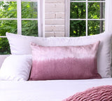 Ombre Linen Lumbar Luxe Throw Pillow – handwoven artistry, soft durability, pink gradient