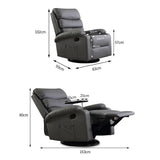 Levede Heated Massage Recliner Chair with Adjustable Backrest and Footrest, Home Relaxation Lounger, Faux Leather Armchair, Comfort Lounge Seating