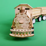Train DIY Kit, Educational STEM Toy – Motor Driven Train, Engineering Project, Creative Learning