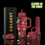 COLDEST 24oz Limitless Ultra V8 Insulated Water Bottle – Leakproof, Floating Design, Multi-Lid Hydration System, stainless steel, cupholder friendly, cirkul compatible