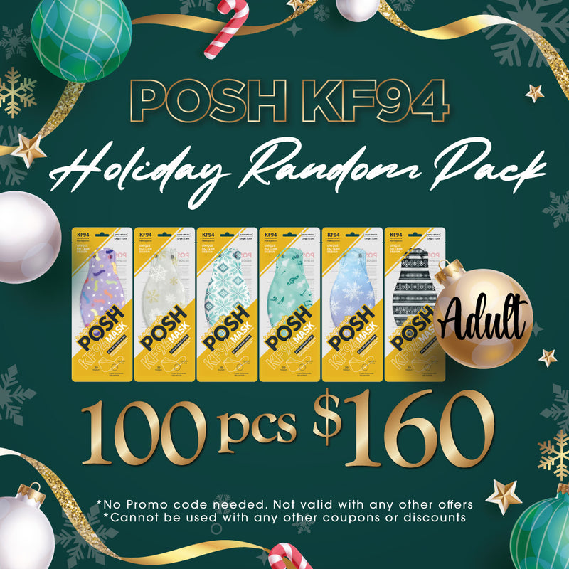 Posh KF94 Mask Holiday Special Random 100 pcs Pack - Adult