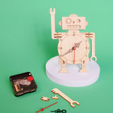 Robot Clock DIY Kit, Educational STEM Toy – Engineering, Hands-On Project, Personalized Gift