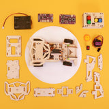 Steering Remote-Controlled Car DIY Kit, Educational STEM Toy – Radio Control, Robotics, Engineering