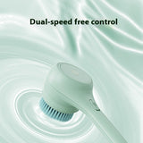 Electric Rotating Bath Brush with Long Handle – Automatic Body Scrubber, Deep Cleansing Shower Tool, Full-Body Exfoliating Brush