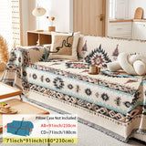 Extra Large Sofa Cover – Stretchable Furniture Protector - Stretch Sofa Protector, Linen Couch Cover, Pet-Friendly Slipcover