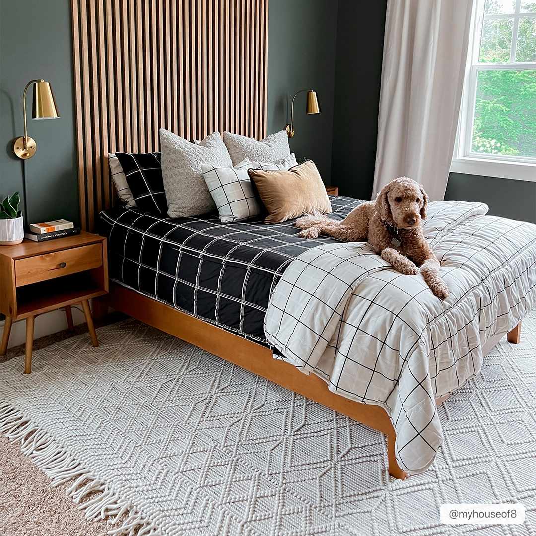 Ramsbury Wool-Blend Farmhouse Area Rug – handwoven, geometric, cozy