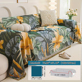 Boho Chic Double-sided Chenille Sofa Cover with Tassels - All-Season - Bohemian Couch Protector, Tassel Sofa Throw, Reversible Chenille Cover