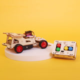 Steering Remote-Controlled Car DIY Kit, Educational STEM Toy – Radio Control, Robotics, Engineering