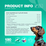 Duck-Flavored Probiotic Soft Chews for Dogs with Pumpkin & Digestive Enzymes - Bowel Support, Nutrient Absorption, Skin & Coat