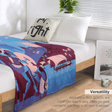 Homeric Landscape Winter Blanket, Plush Flannel Throw, Cozy All-Season Blanket