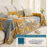 Boho Chic Double-sided Chenille Sofa Cover with Tassels - All-Season - Bohemian Couch Protector, Tassel Sofa Throw, Reversible Chenille Cover