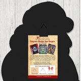 Enchanted Santa Christmas Wreath, Handcrafted Holiday Decor, Wooden Door Hanger