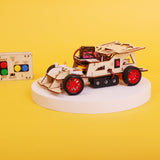 Steering Remote-Controlled Car DIY Kit, Educational STEM Toy – Radio Control, Robotics, Engineering