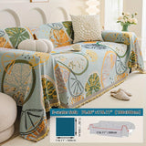 Boho Chic Double-sided Chenille Sofa Cover with Tassels - All-Season - Bohemian Couch Protector, Tassel Sofa Throw, Reversible Chenille Cover