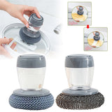 Kitchen Soap Dispensing Palm Cleaning Brush for Dishes, Sinks & Tiles, Dish Scrubber, Soap Dispensing Brush, Kitchen Cleaning Tool
