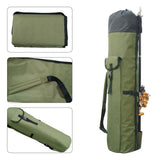 Portable Nylon Fishing Rod and Tackle Storage Bag - Outdoor Gear Organizer, Two-Layer Carry Case, Angling Equipment Carrier