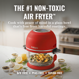 Fritaire Self-Cleaning Non-Toxic Glass Air Fryer 9-in-1 Countertop Oven, Teflon-Free Air Fryer, PFAS-Free Cooker, Convection Oven - Lavendar