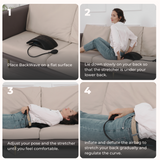BackWave Adjustable Back Stretcher - Posture Support, Targeted Massage, Muscle Stretching