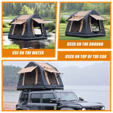 Amphibious Inflatable Car Roof Top Tent with Complete Camping Accessory Kit, Elevated Vehicle Shelter, Portable Adventure Camping System, Quick Setup Outdoor Tent