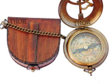 Century Pocket Sundial – antique compass, vintage navigation, brass sundial