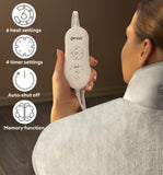 GENIANI Lava Extra-Large Neck & Shoulder Heating Wrap, Mist Gray - Targeted Warmth, Muscle Comfort, Relaxation Essentials
