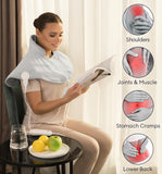 GENIANI Lava Extra-Large Neck & Shoulder Heating Wrap, Mist Gray - Targeted Warmth, Muscle Comfort, Relaxation Essentials