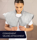 GENIANI Lava Extra-Large Neck & Shoulder Heating Wrap, Mist Gray - Targeted Warmth, Muscle Comfort, Relaxation Essentials