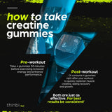 Creatine Gummies Complex Trio (3 Pack) – 6200mg Potency, Vegan Energy, Workout Convenience