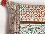 Hand-Blocked Cotton Rectangular Pillow – artisan print, decorative accent, cotton