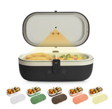 UVI Plus Self-Heating Electric Lunch Box with USB-C & UV Light Sanitizer, Portable Food Warmer, Heated Lunch Container, Leakproof Meal Box