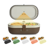 UVI Plus Self-Heating Electric Lunch Box with USB-C & UV Light Sanitizer, Portable Food Warmer, Heated Lunch Container, Leakproof Meal Box
