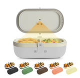 UVI Plus Self-Heating Electric Lunch Box with USB-C & UV Light Sanitizer, Portable Food Warmer, Heated Lunch Container, Leakproof Meal Box