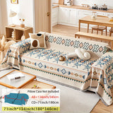 Extra Large Sofa Cover – Stretchable Furniture Protector - Stretch Sofa Protector, Linen Couch Cover, Pet-Friendly Slipcover