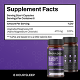 Upgraded 8-Hour Sleep Nano Magnesium Capsules for Deep Sleep, Calm Focus & Recovery (32 ct), High Absorption, Restorative Night Support
