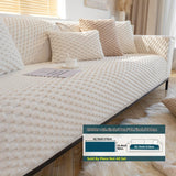 Plush Nordic Sofa Slipcover - Dog-Friendly Sofa Protector, Nordic Plush Slipcover, Non-Slip Couch Cover