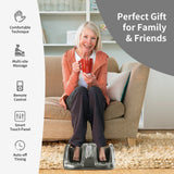 Therapeutic Shiatsu Foot Massager with High-Intensity Rollers – Deep Tissue Relaxation Device, Electric Foot Therapy Machine, Home Wellness Massager