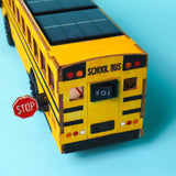 Dual Power School Bus STEM Kit – Build, Paint & Personalize | Battery + Solar Powered – Clean Energy, DIY Project, Educational Toy