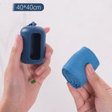Quick-Dry Instant Cooling Microfiber Sports Towel with Silicone Carry Bag, sweat absorbing, outdoor cooling, lightweight travel