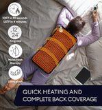 GENIANI XL Double-Sided Electric Heating Pad, Jet Black - Muscle Relaxation, Cramp Comfort, Soothing Warmth