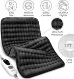 GENIANI XL Double-Sided Electric Heating Pad, Jet Black - Muscle Relaxation, Cramp Comfort, Soothing Warmth