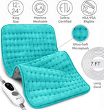 GENIANI XL Double-Sided Electric Heating Pad, Viridian Green - Muscle Relaxation, Cramp Comfort, Soothing Warmth