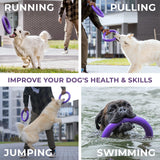 PULLER Standard Dog Play Rings for Large Breeds, Set of 2 - Fetch Training, Tug-of-War, Water Games