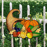 Autumn Harvest Door Hanger, Fall Holiday Decor, Handcrafted Wooden Ornament
